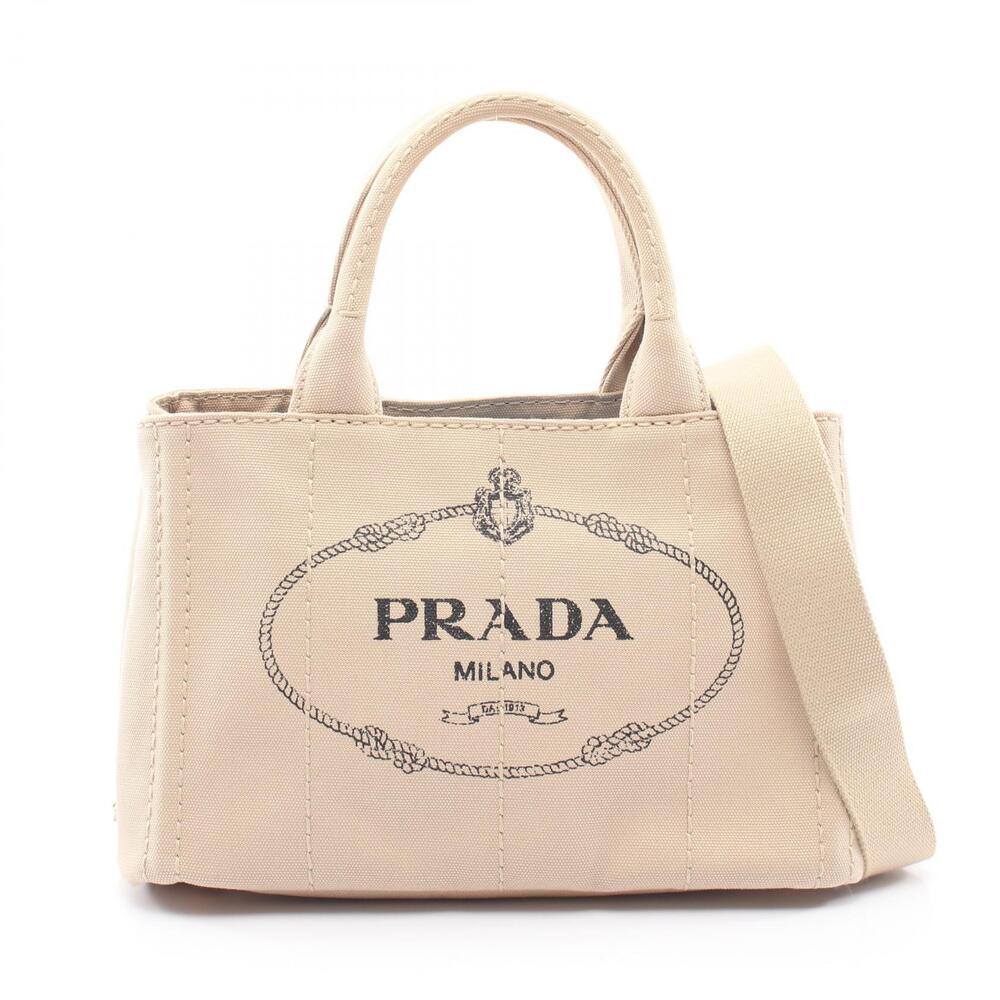 Prada CANAPA tote bag canvas beige
